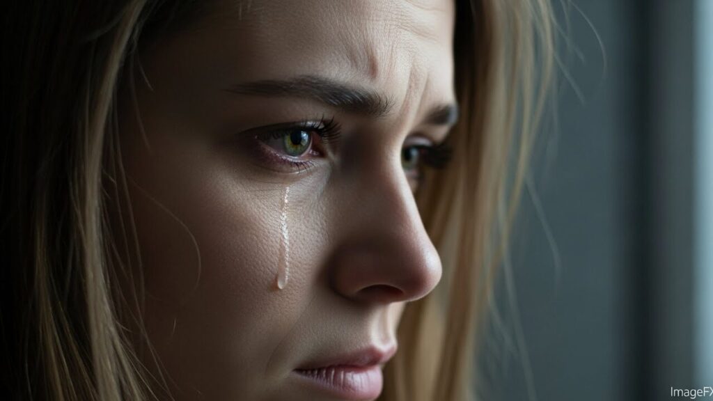 自分のミスで自分を責めて落ち込む女性