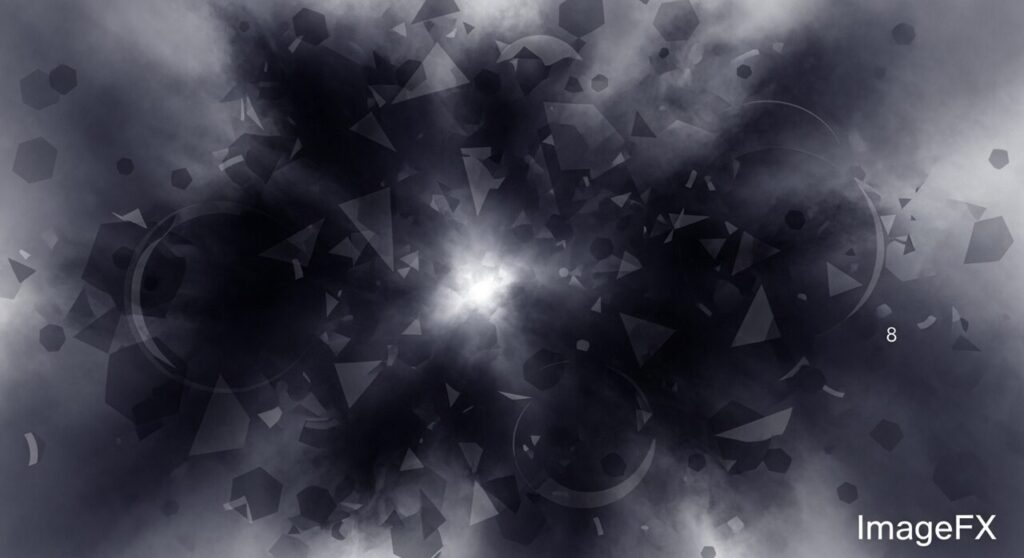 心のエネルギーが濁っている様子を表現する抽象